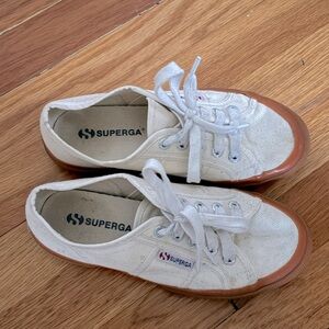 Superga canvas and gum sole sneakers